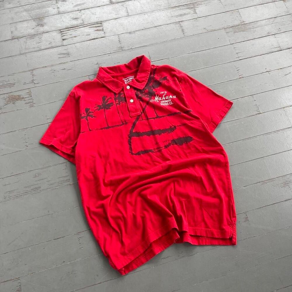 Old Navy Streetwear Y2K Surf Polo Tee Shirt